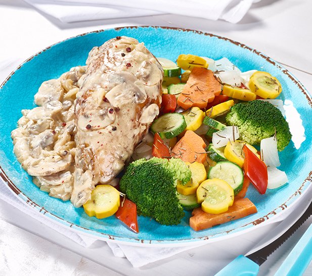 Pollo a la Crema con Hongos